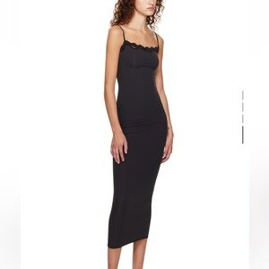 Skims Black Fits Everybody Maxi Dress